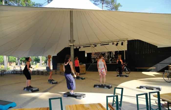 Chalet Camping Les Vignes Lit-et-Mixe Esterno foto